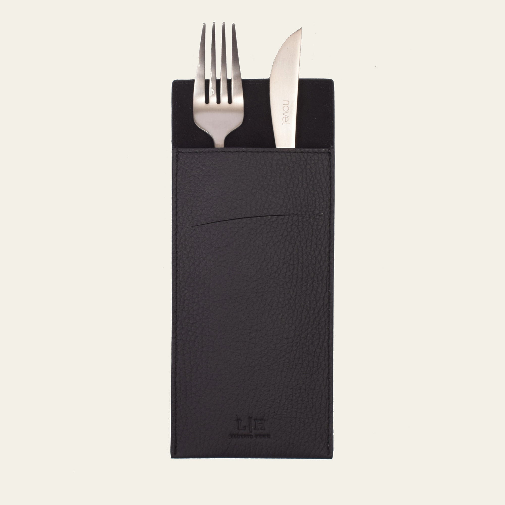 Bestecktasche mit Serviettenfach – 20 × 8,5 cm