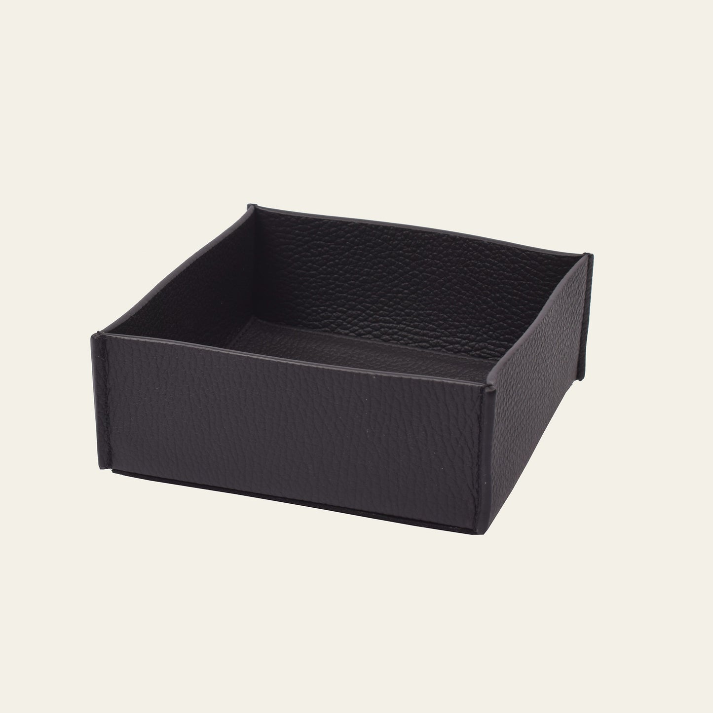 Kleiner Brotkorb & Obstkorb aus Leder – Stilvoll und Pflegeleicht – 14 × 14 cm