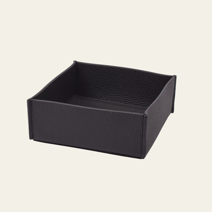 Kleiner Brotkorb & Obstkorb aus Leder – Stilvoll und Pflegeleicht – 14 × 14 cm