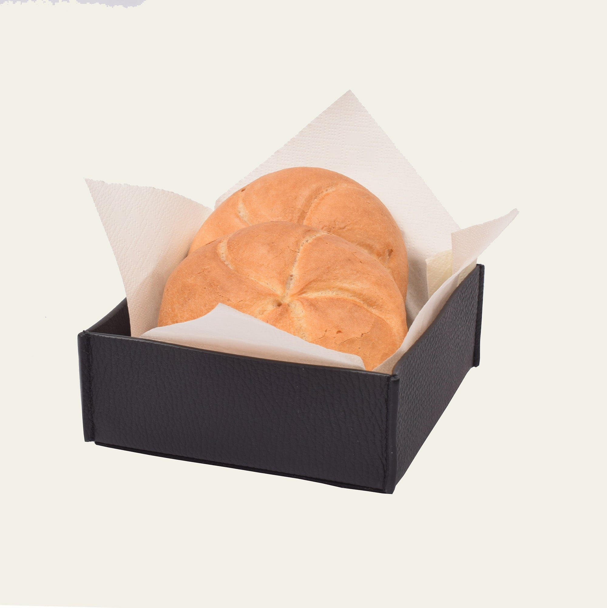 Kleiner Brotkorb & Obstkorb aus Leder – Stilvoll und Pflegeleicht – 14 × 14 cm