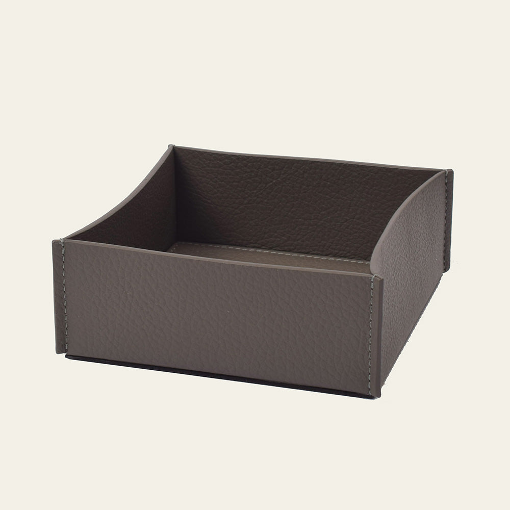 Kleiner Brotkorb & Obstkorb aus Leder – Stilvoll und Pflegeleicht – 14 × 14 cm