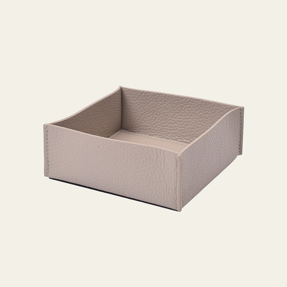 Kleiner Brotkorb & Obstkorb aus Leder – Stilvoll und Pflegeleicht – 14 × 14 cm
