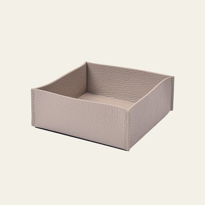 Kleiner Brotkorb & Obstkorb aus Leder – Stilvoll und Pflegeleicht – 14 × 14 cm