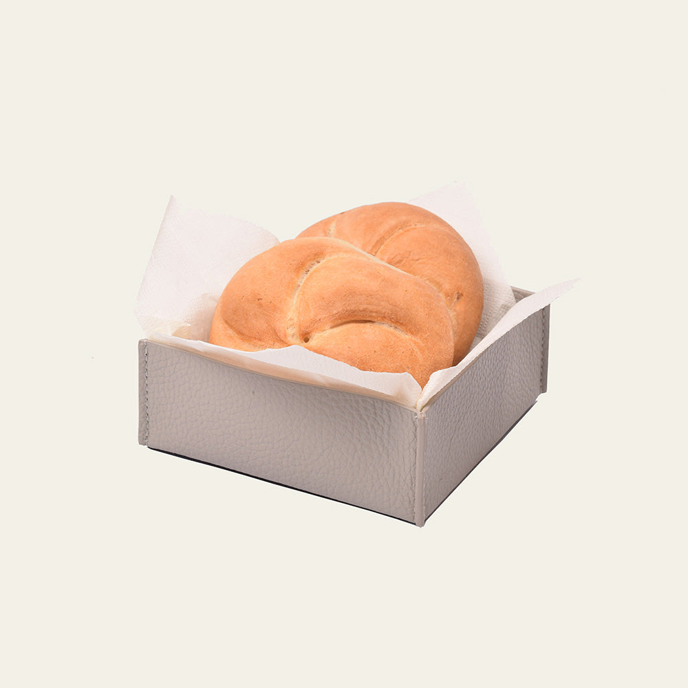 Kleiner Brotkorb & Obstkorb aus Leder – Stilvoll und Pflegeleicht – 14 × 14 cm