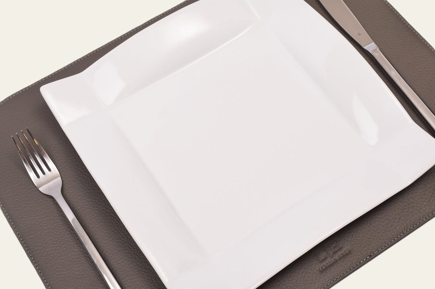 Telleruntersetzer aus Leder (ca. 41 × 31 cm) - rechteckig