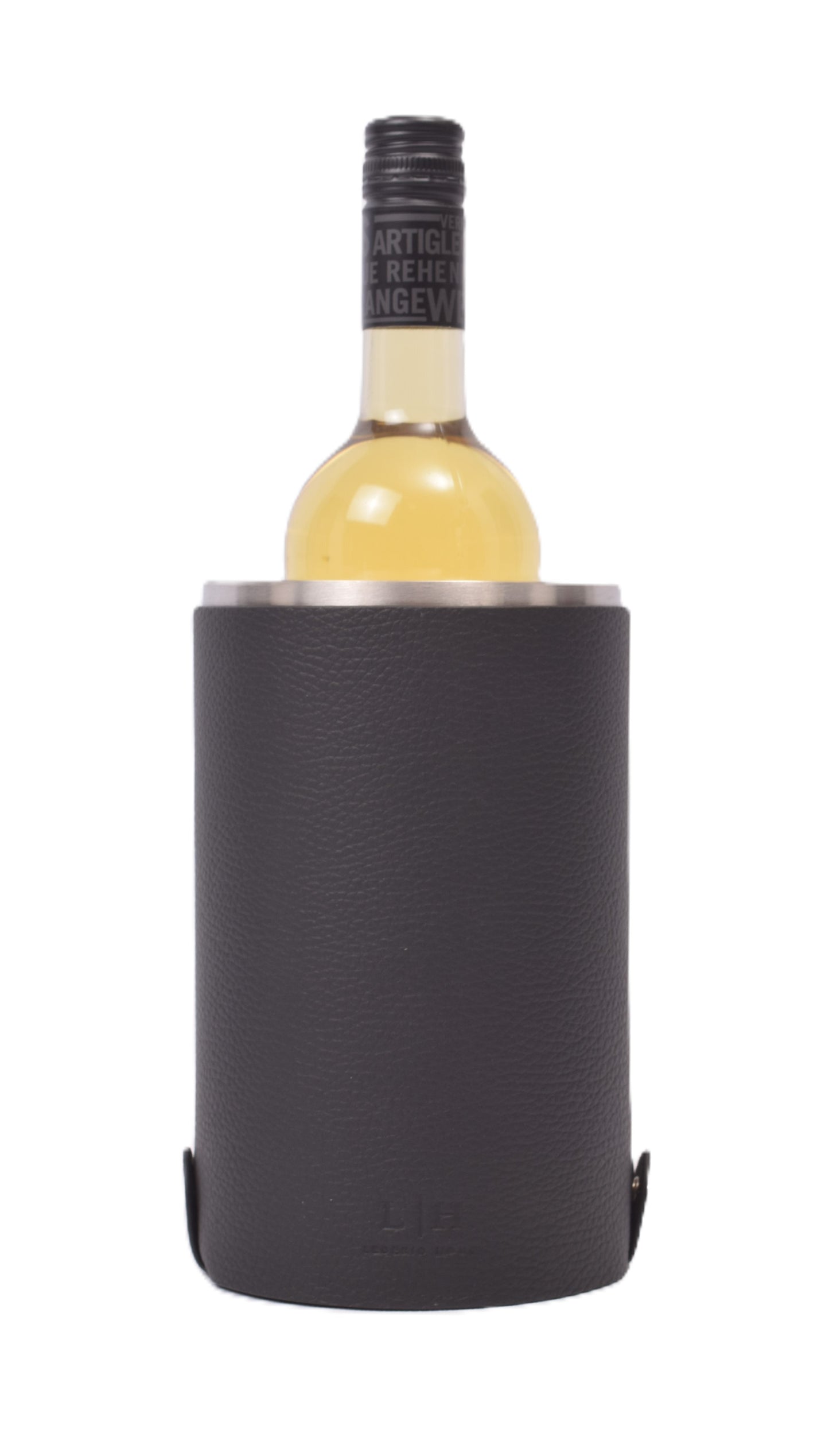 Weinkühler aus Leder mit Edelstahleinsatz – stilvolle Kühlung für Wein & Sekt