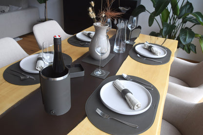 Weinkühler aus Leder mit Edelstahleinsatz – stilvolle Kühlung für Wein & Sekt