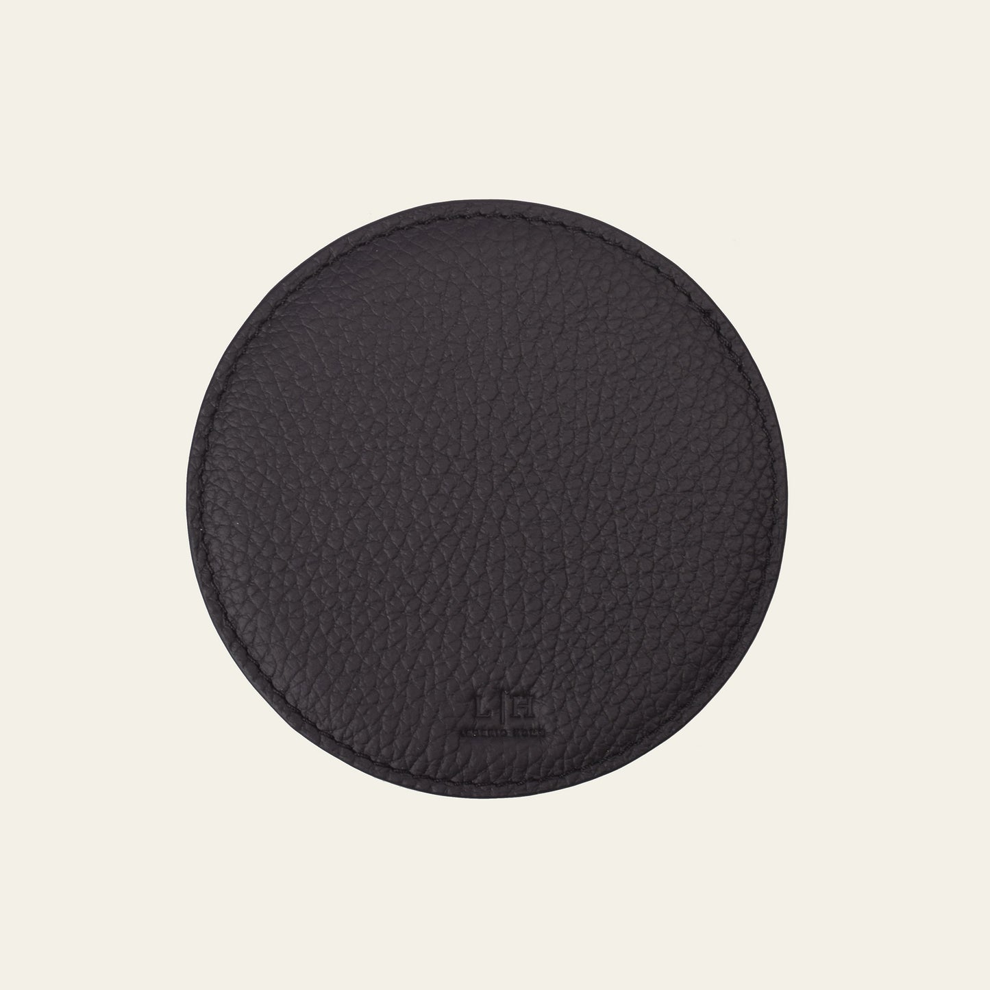 Runde Glasuntersetzer aus Leder – 6er-Set mit Halter