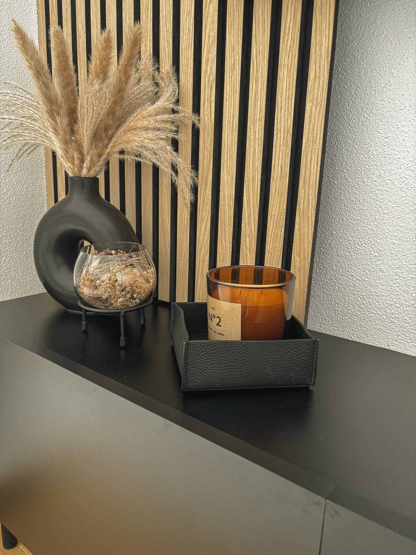 Kleiner Aufbewahrungskorb aus Leder – stilvolle Ablage für Schlüssel, Deko & Co. – 14 × 14 cm