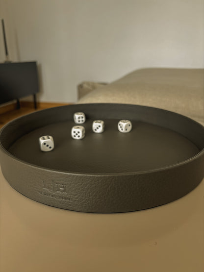 Leder-Würfeltablett – stilvoller Untergrund für Spiel & Ordnung