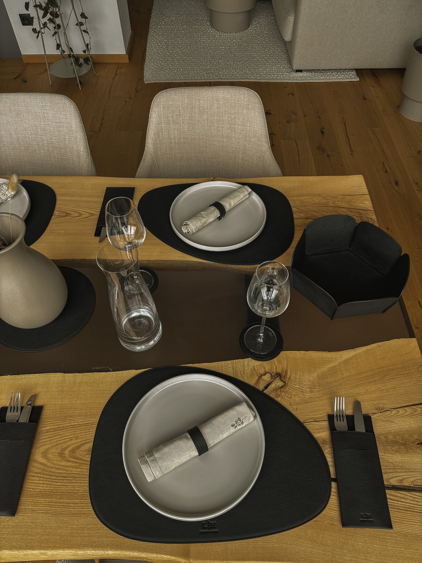 Platzset asymmetrisch – modern & außergewöhnlich