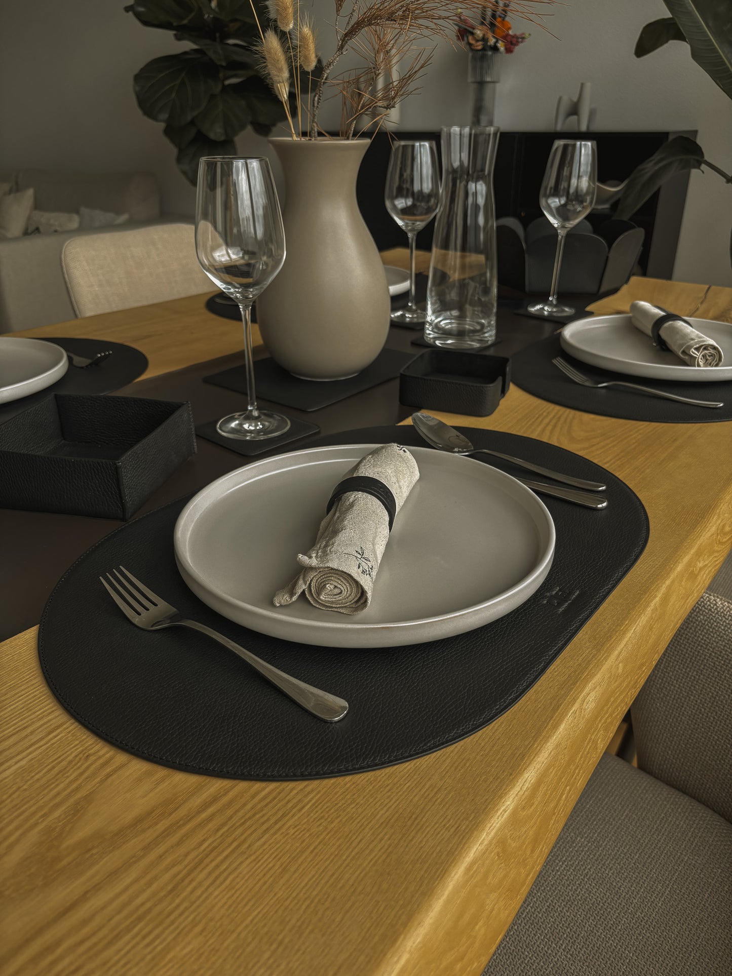 Tischset oval –  50 x 34 cm - formschön & rutschfest