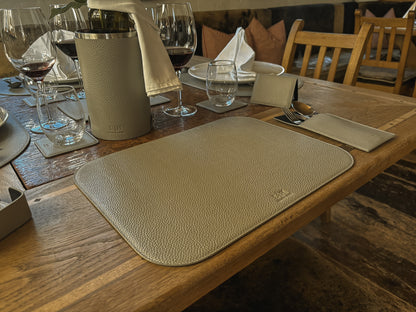 Telleruntersetzer aus Leder (ca. 41 × 31 cm) - rechteckig