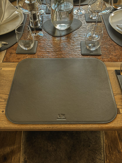 Telleruntersetzer aus Leder (ca. 41 × 31 cm) - rechteckig
