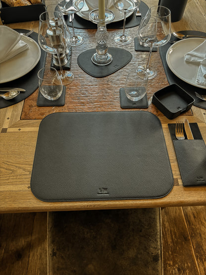 Telleruntersetzer aus Leder (ca. 41 × 31 cm) - rechteckig