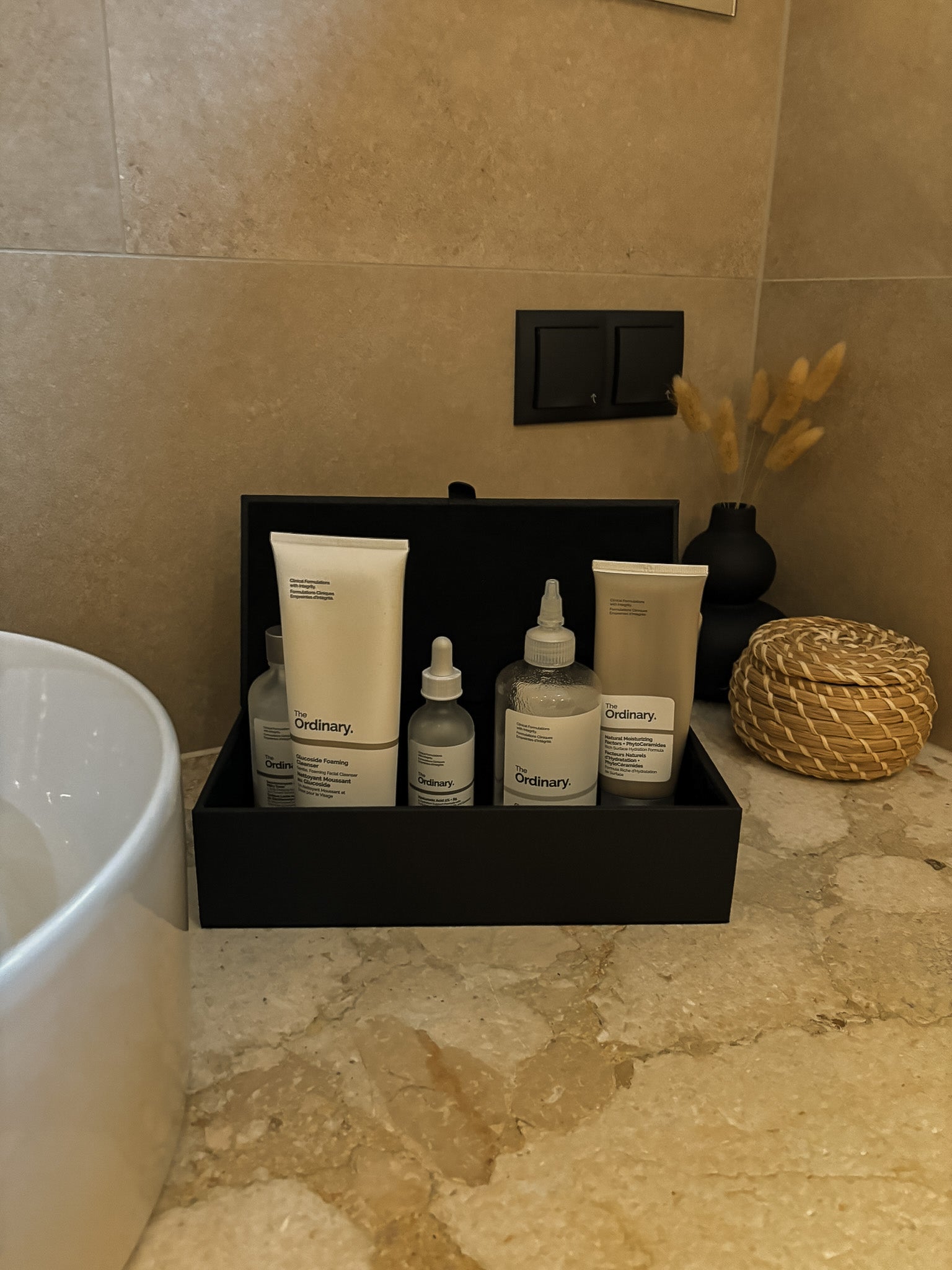 Lederbox mit Deckel – 27 × 13 × 6,5 cm