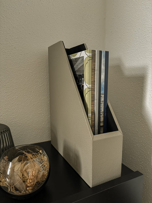 Leder-Stehsammler für Zeitschriften & Unterlagen