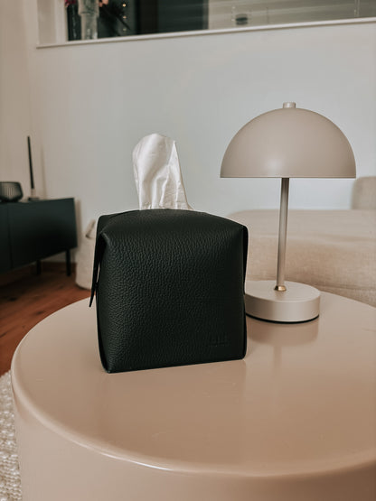 Lederhülle für Taschentuchbox – quadratisch & stilvoll
