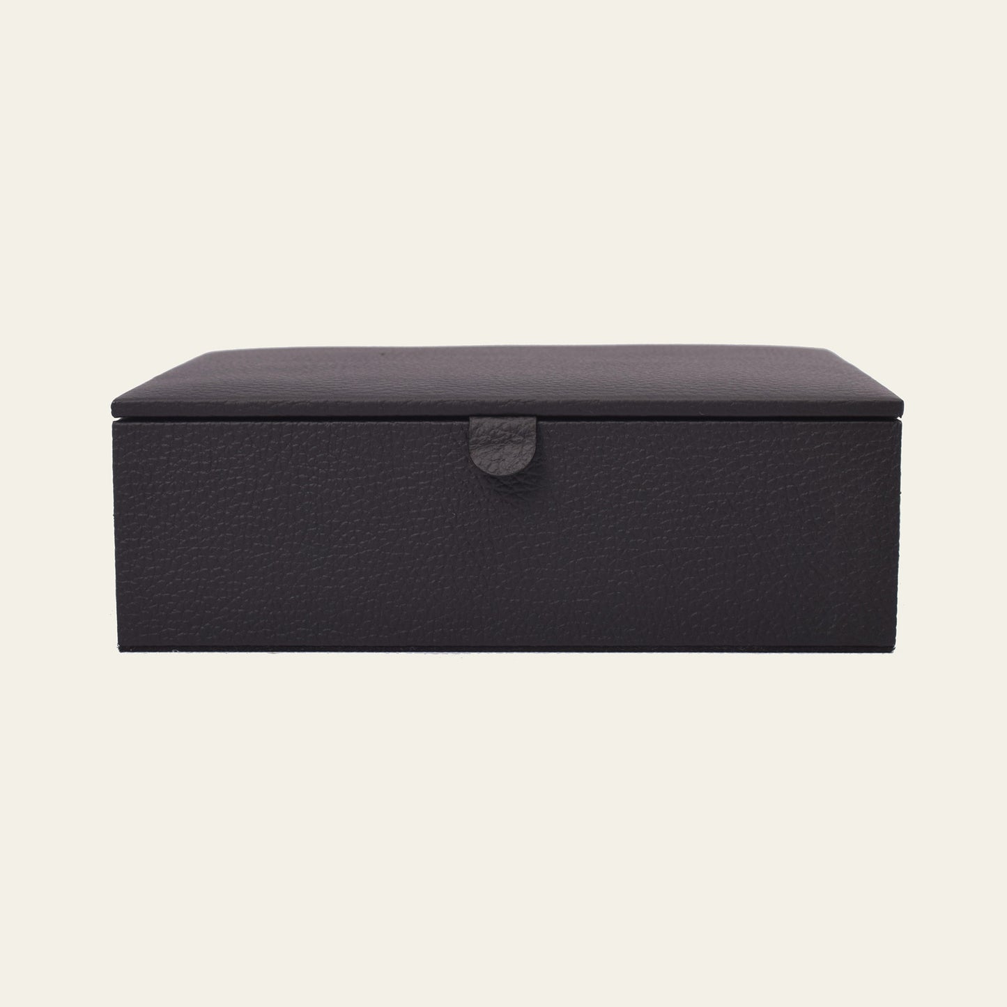 Lederbox mit Deckel – 20 × 16 × 6 cm