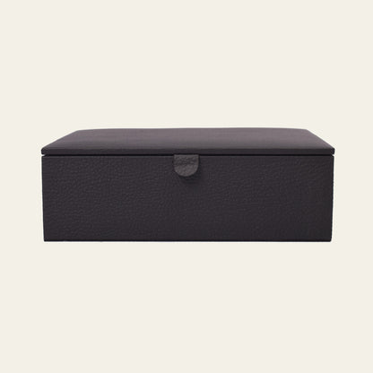 Lederbox mit Deckel – 20 × 16 × 6 cm