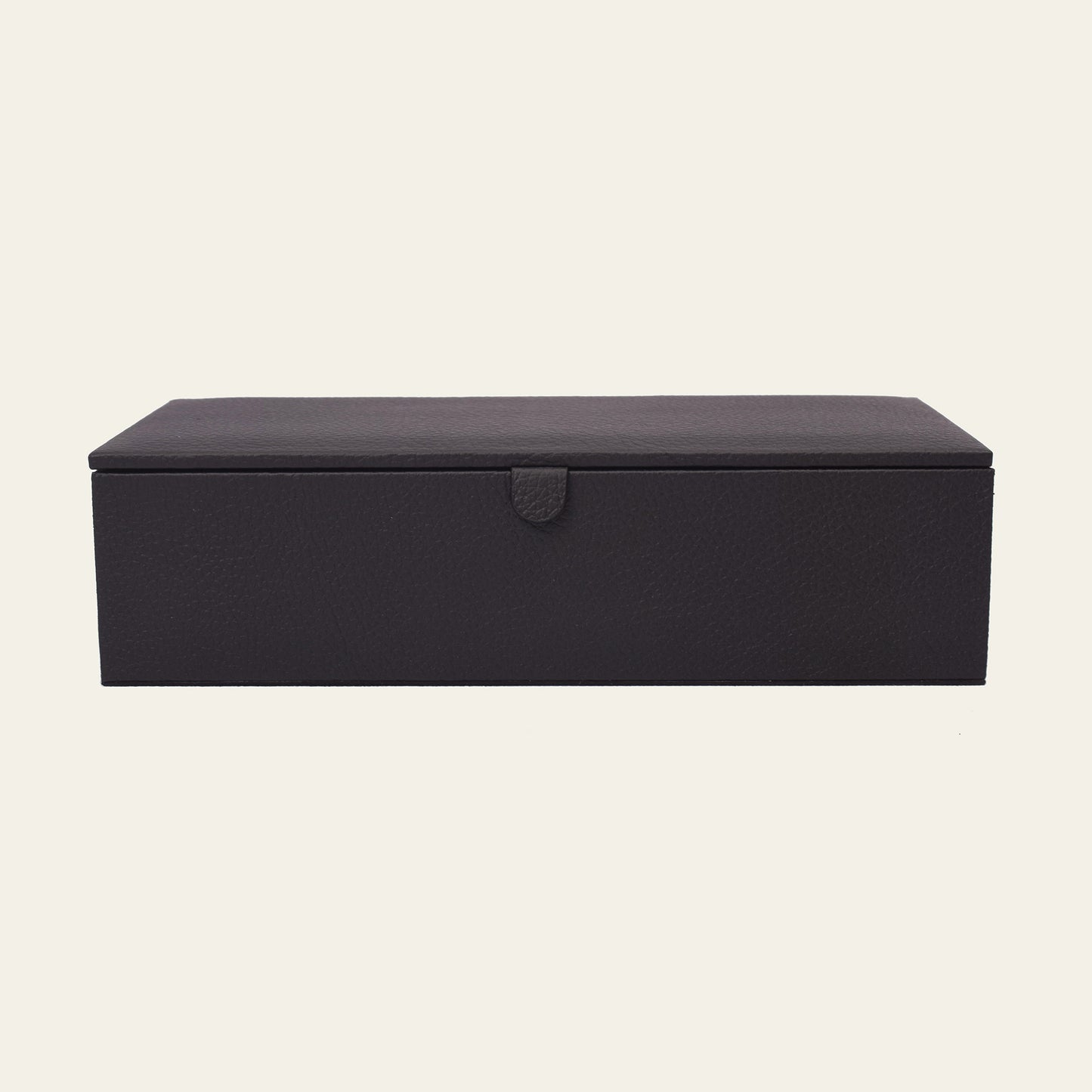 Lederbox mit Deckel – 27 × 13 × 6,5 cm