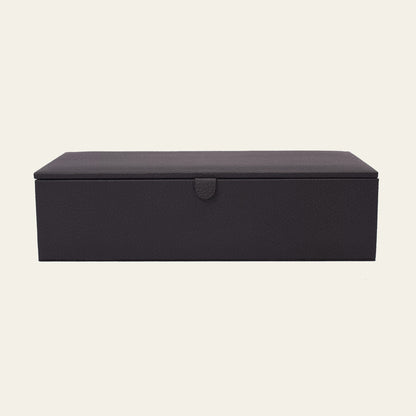 Lederbox mit Deckel – 27 × 13 × 6,5 cm