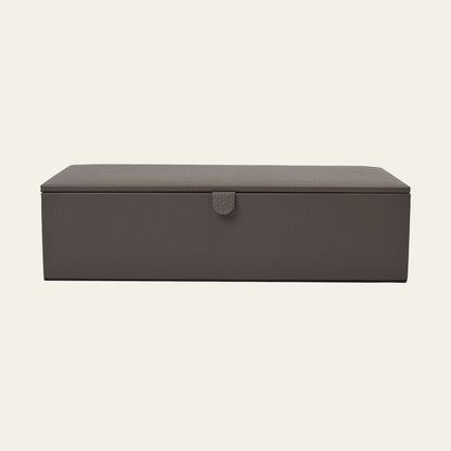 Lederbox mit Deckel – 27 × 13 × 6,5 cm