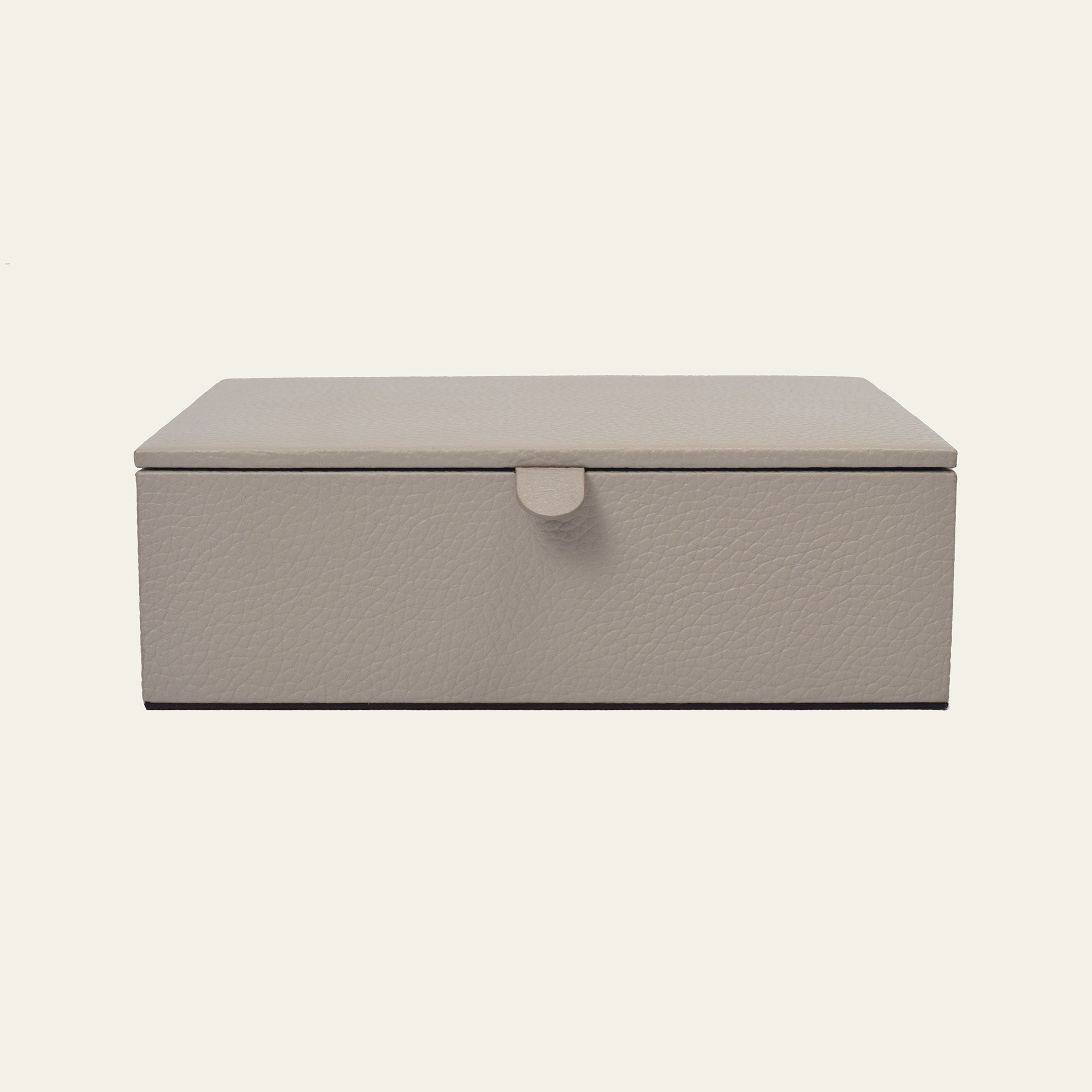 Lederbox mit Deckel – 20 × 16 × 6 cm