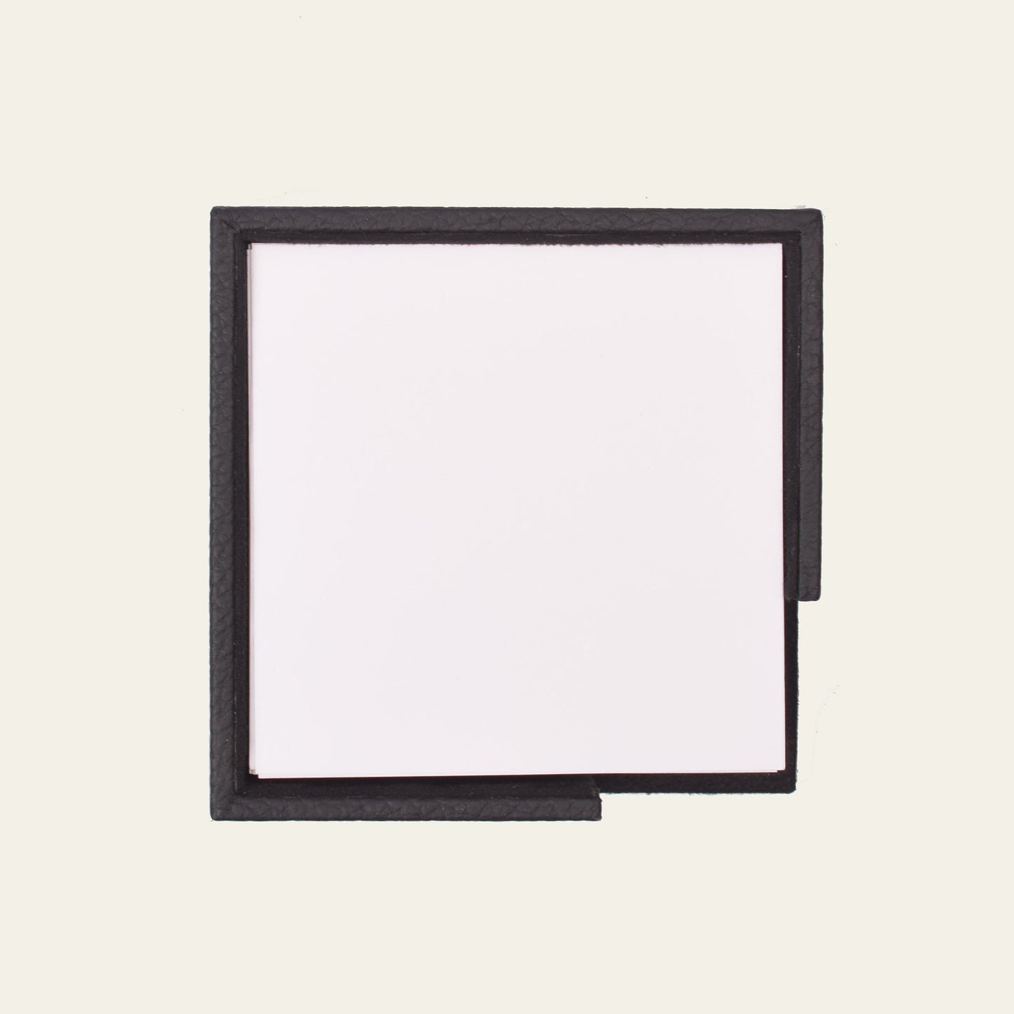 Zettelbox aus Leder – 10,5 × 10,5 × 4,5 cm inkl. Notizzettel