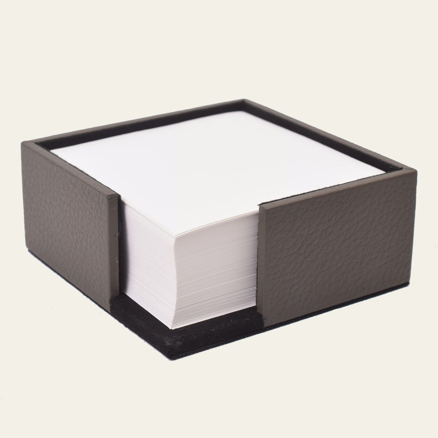 Zettelbox aus Leder – 10,5 × 10,5 × 4,5 cm inkl. Notizzettel