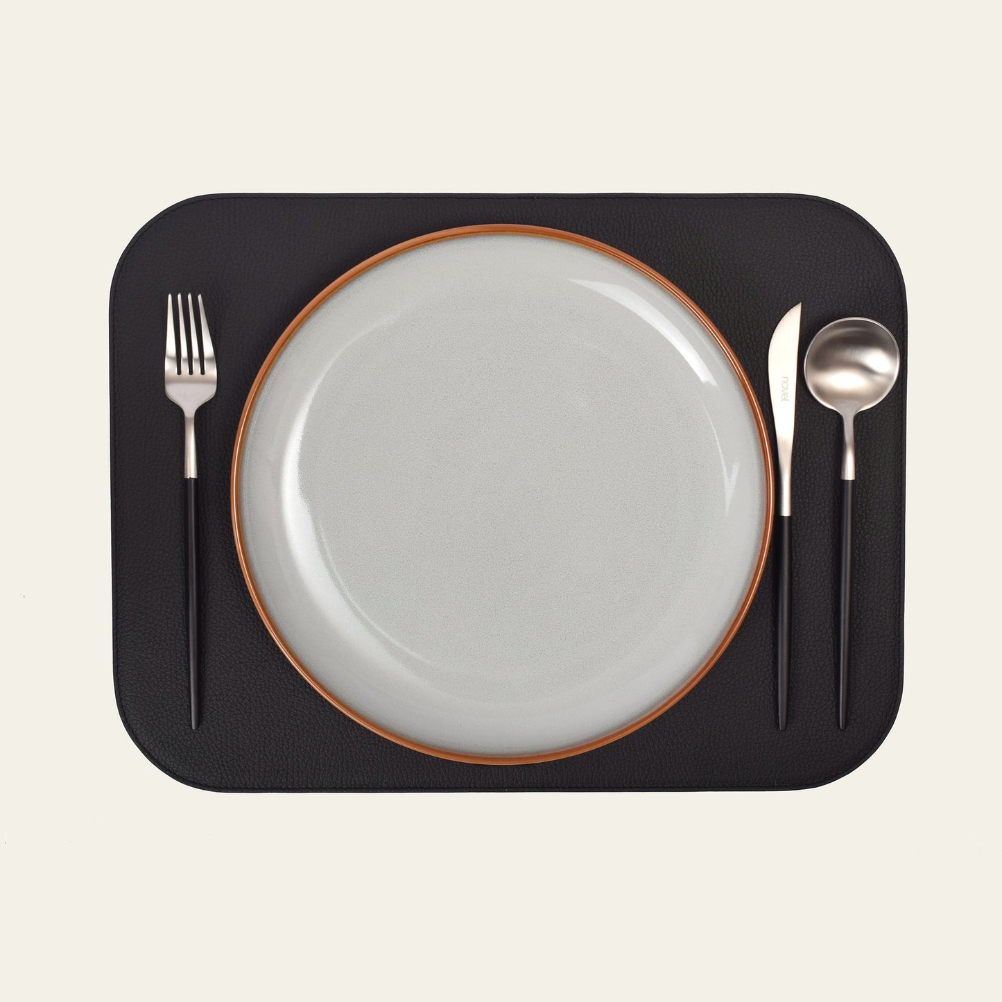 Telleruntersetzer aus Leder (ca. 41 × 31 cm) - rechteckig