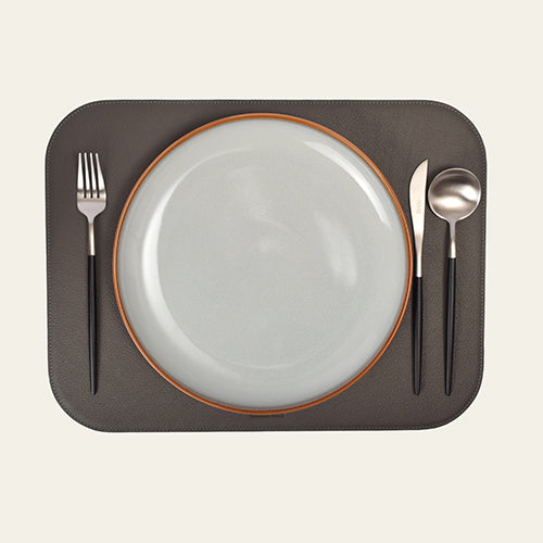 Telleruntersetzer aus Leder (ca. 41 × 31 cm) - rechteckig