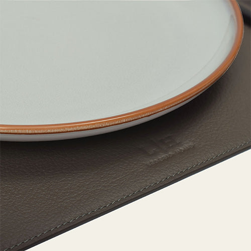 Telleruntersetzer aus Leder (ca. 41 × 31 cm) - rechteckig