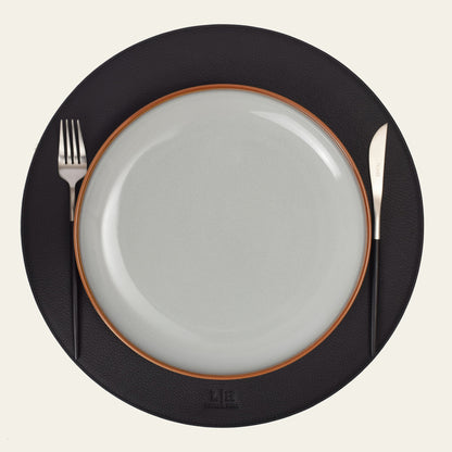 Platzset rund Ø 37 cm – stilvolles Tischset aus echtem Leder