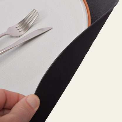Platzset rund Ø 37 cm – stilvolles Tischset aus echtem Leder