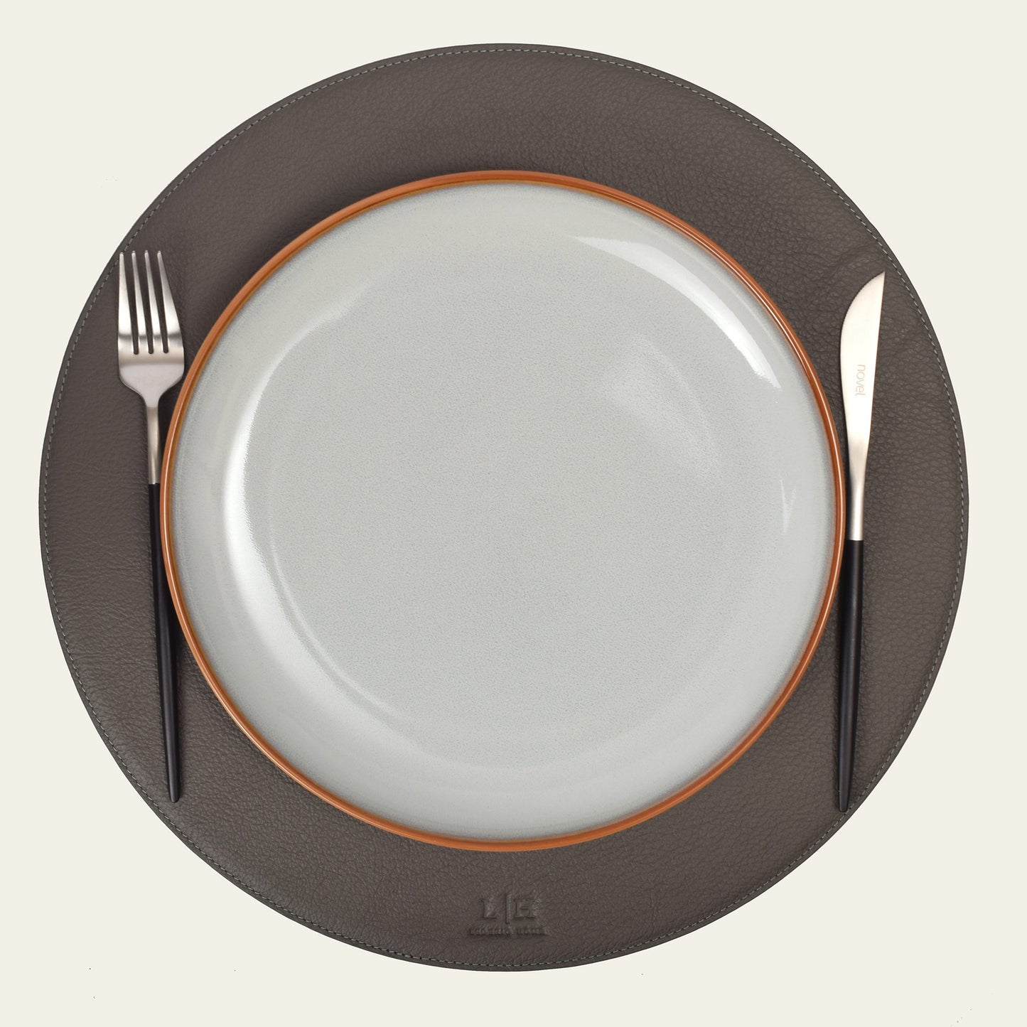 Platzset rund Ø 37 cm – stilvolles Tischset aus echtem Leder