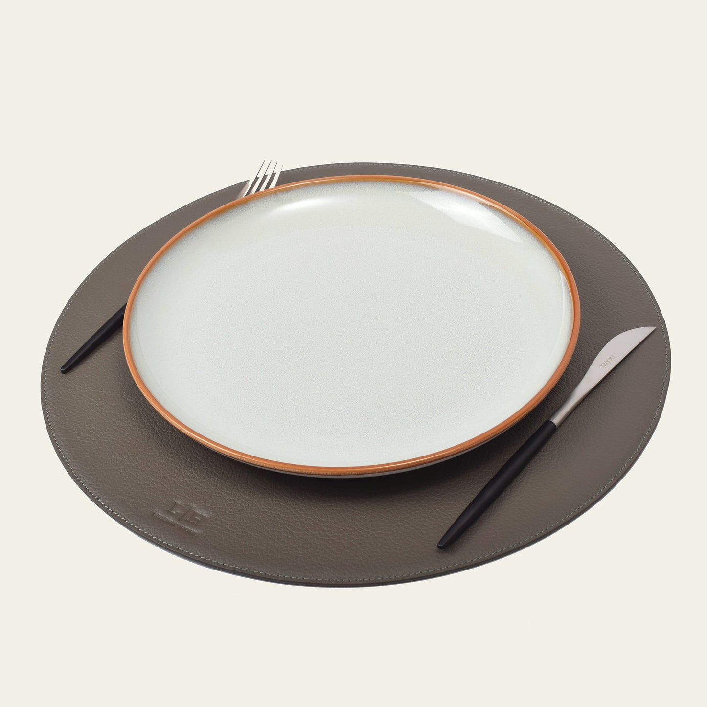 Platzset rund Ø 37 cm – stilvolles Tischset aus echtem Leder