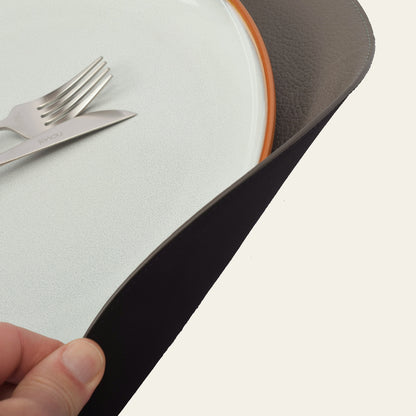 Platzset rund Ø 37 cm – stilvolles Tischset aus echtem Leder