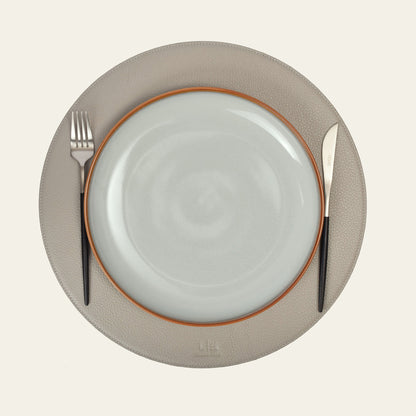 Platzset rund Ø 37 cm – stilvolles Tischset aus echtem Leder