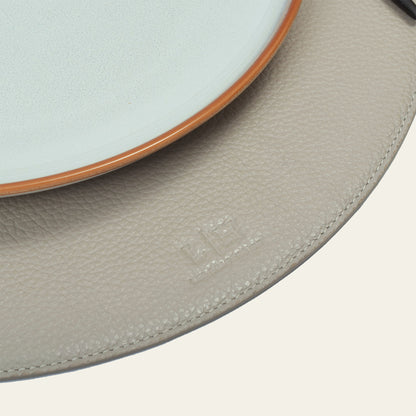 Platzset rund Ø 37 cm – stilvolles Tischset aus echtem Leder