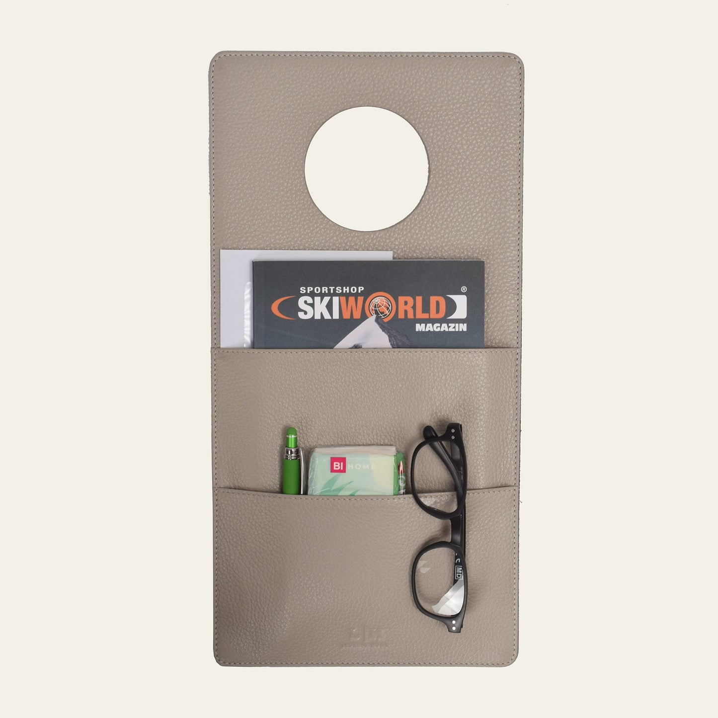 Hängeorganizer aus Leder – 40 × 20 cm