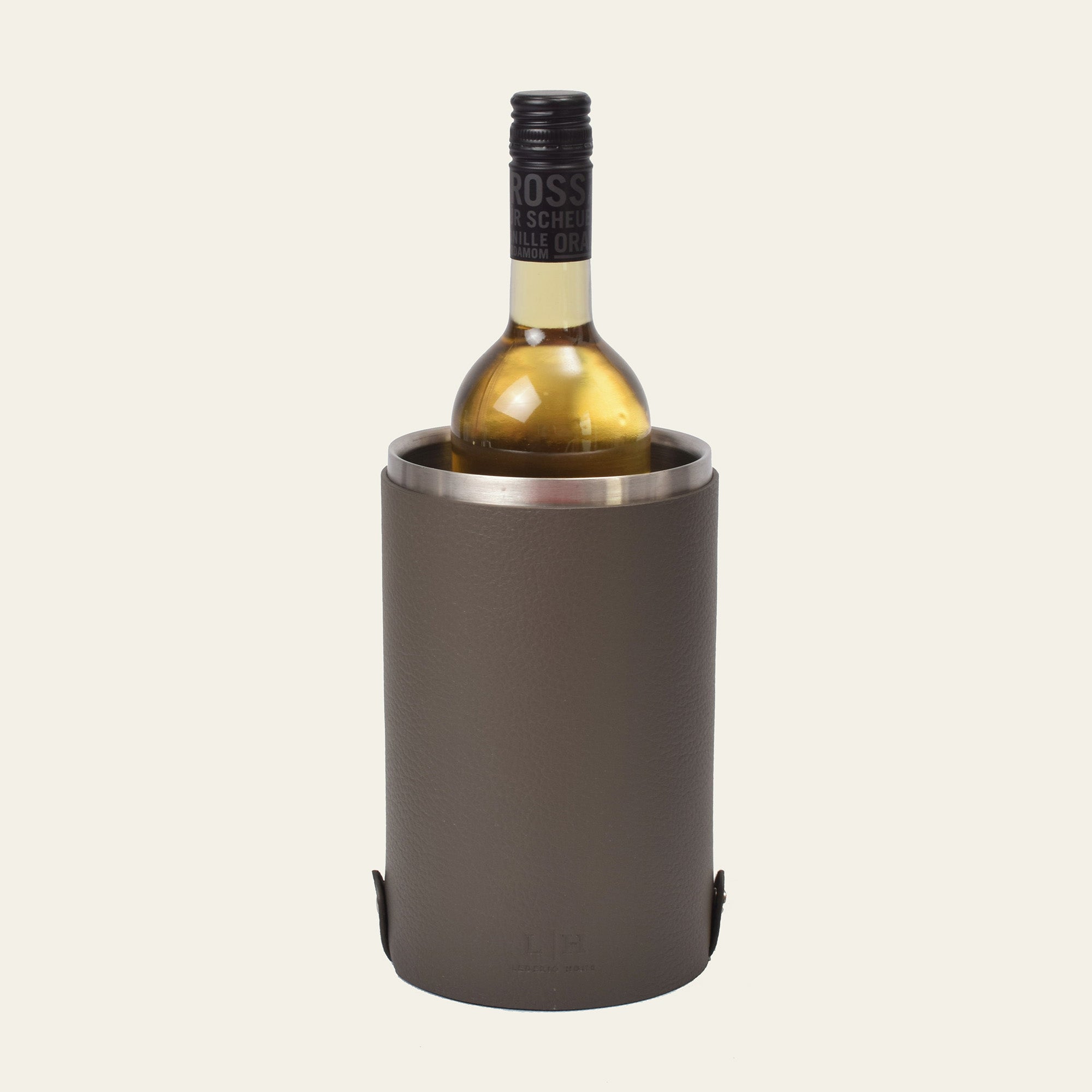 Weinkühler aus Leder mit Edelstahleinsatz – Stilvolle Kühlung für Wein & Sekt