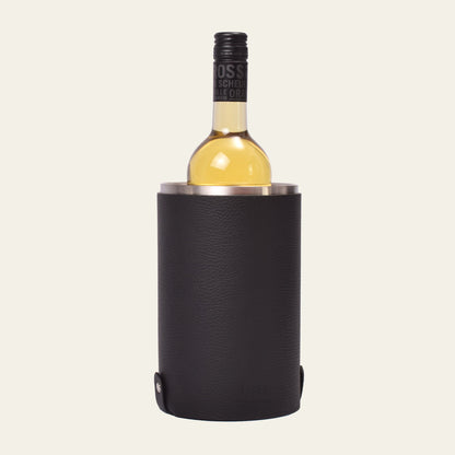 Weinkühler aus Leder mit Edelstahleinsatz – stilvolle Kühlung für Wein & Sekt