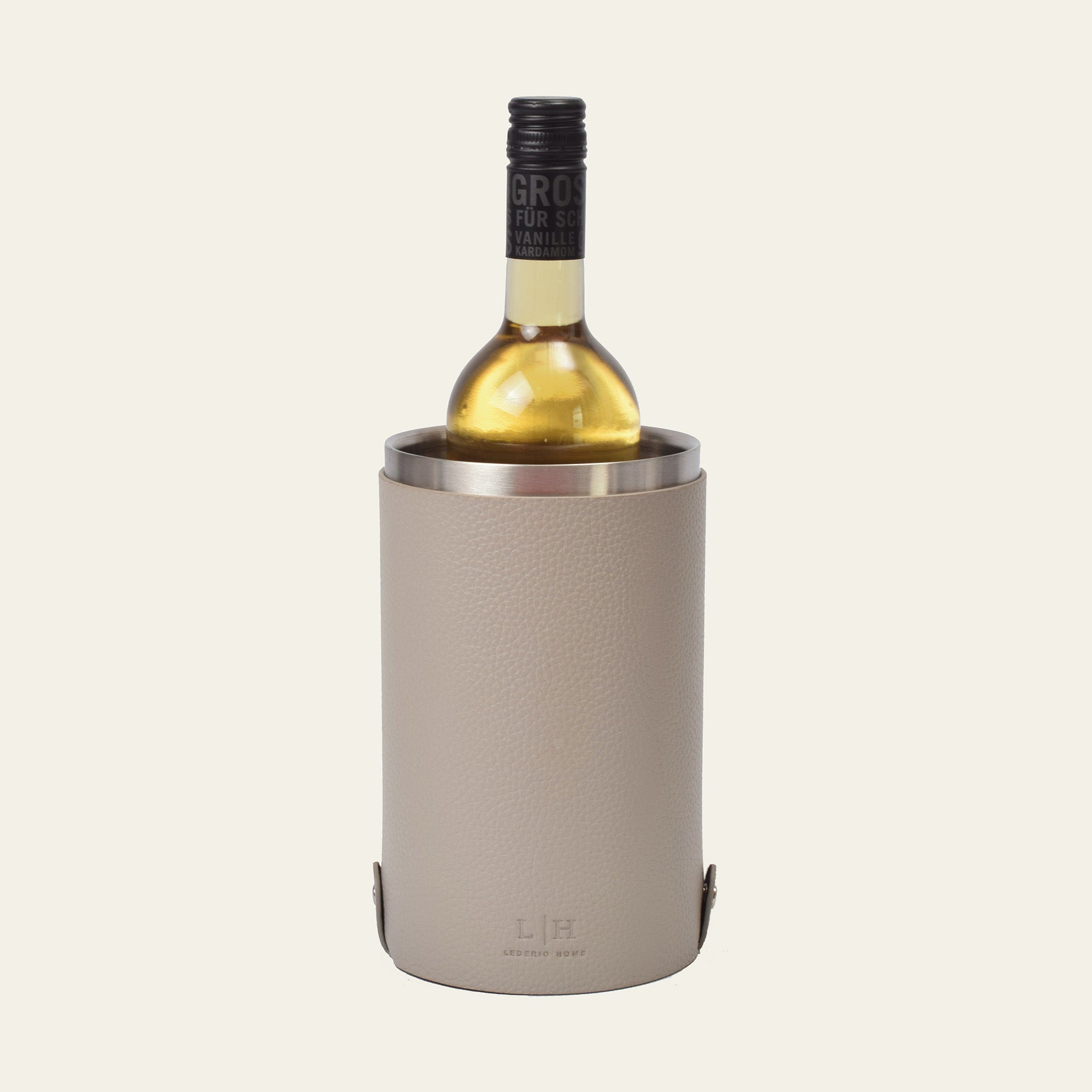 Weinkühler aus Leder mit Edelstahleinsatz – Stilvolle Kühlung für Wein & Sekt
