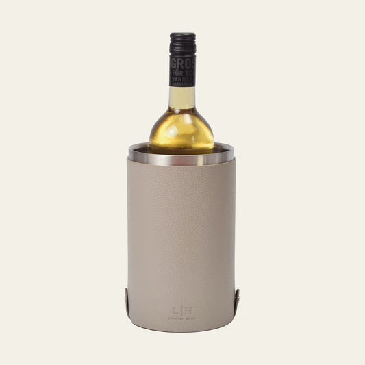 Weinkühler aus Leder mit Edelstahleinsatz – Stilvolle Kühlung für Wein & Sekt
