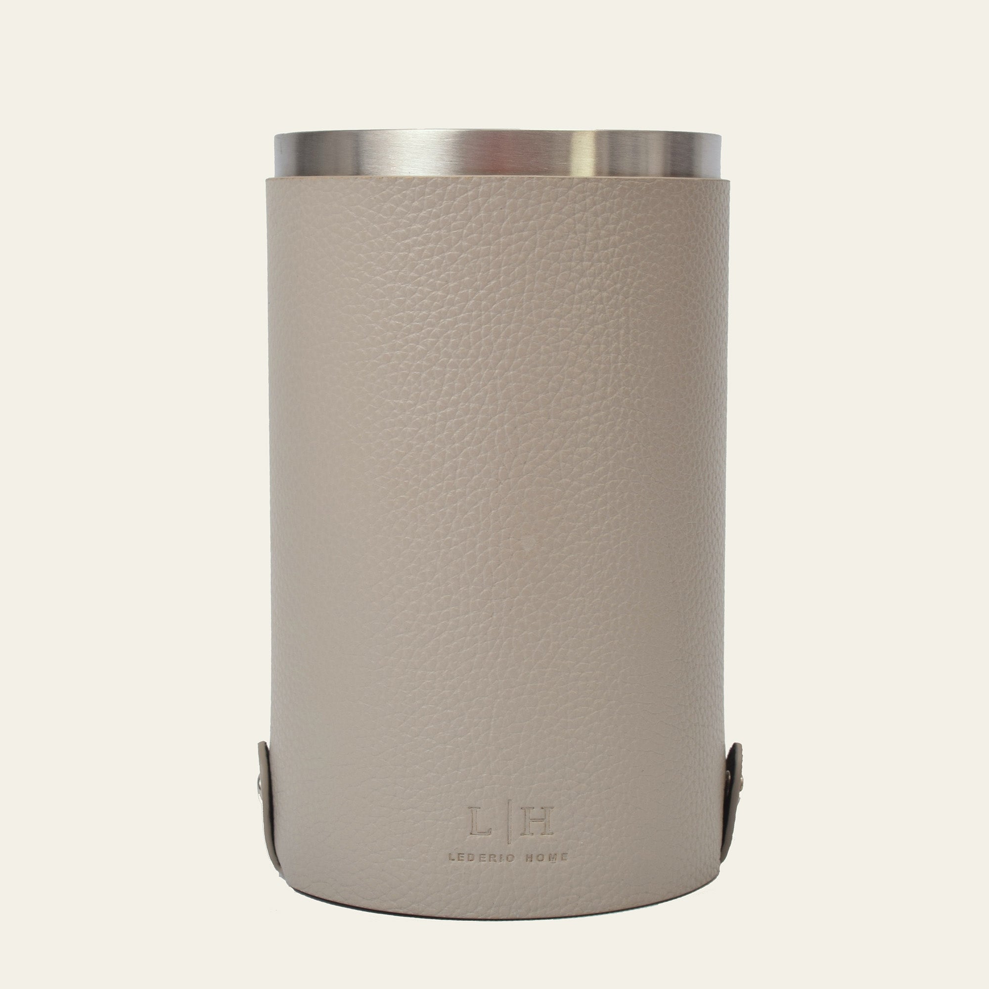 Weinkühler aus Leder mit Edelstahleinsatz – stilvolle Kühlung für Wein & Sekt