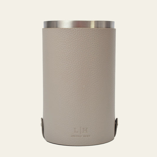 Weinkühler aus Leder mit Edelstahleinsatz – stilvolle Kühlung für Wein & Sekt